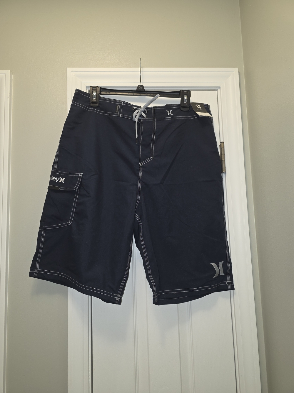Hurley Navy Board Shorts with Contrast Stitching